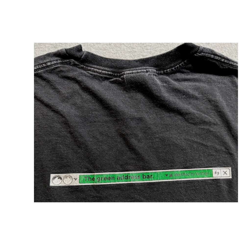 Y2K Long Sleeve Shirt Black Meet Me At The Bar Verisign XL Mens - Picture 4 of 12